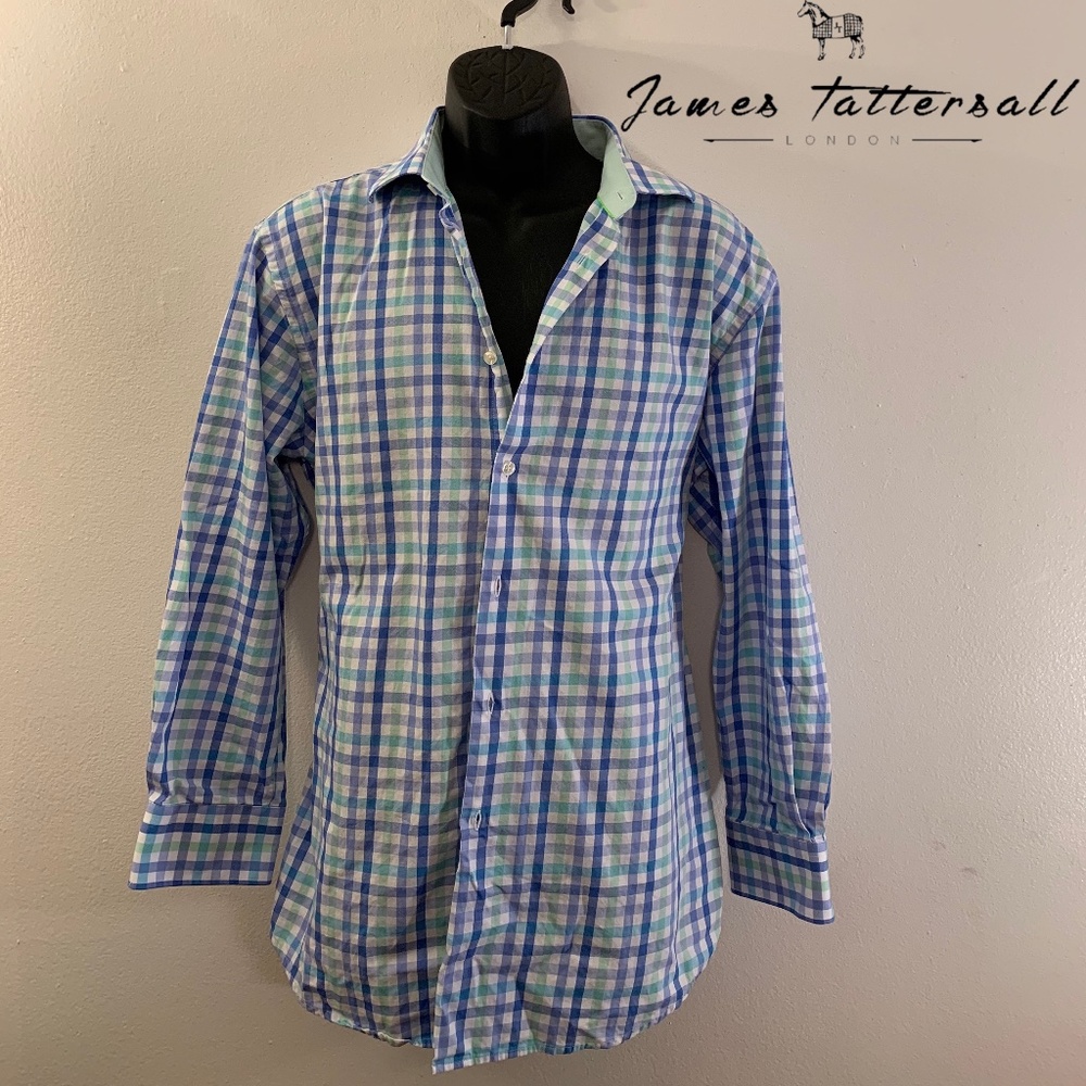 Tattersall Long Sleeve Plaid Shirt 17/32-33